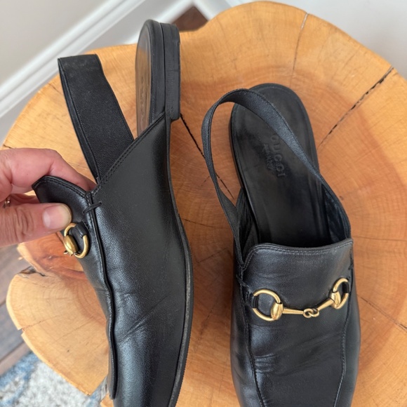 Pre-Loved Gucci Women's Slingback Horse Bit Loafers Size 38.5 - Picture 3 of 7